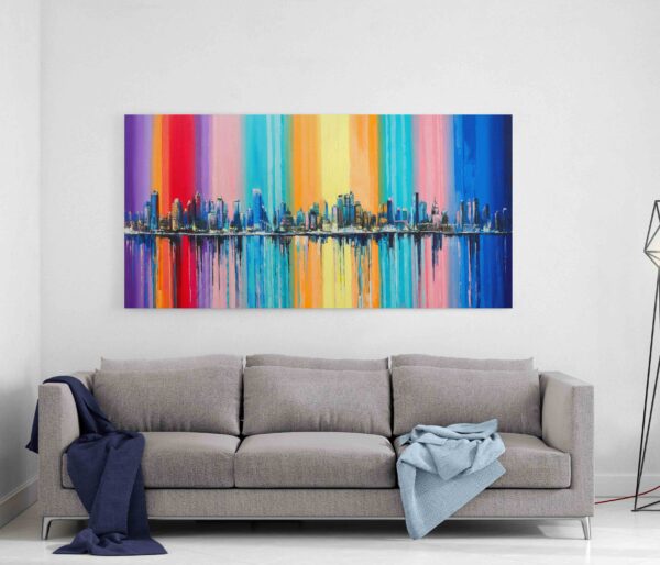 Картина на холсте rainbow city