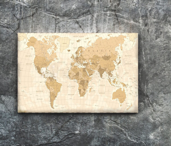 Картина на полотні world map
